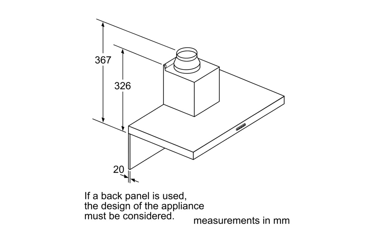 Bosch Series 2 Wall-mounted 60cm Cooker Hood