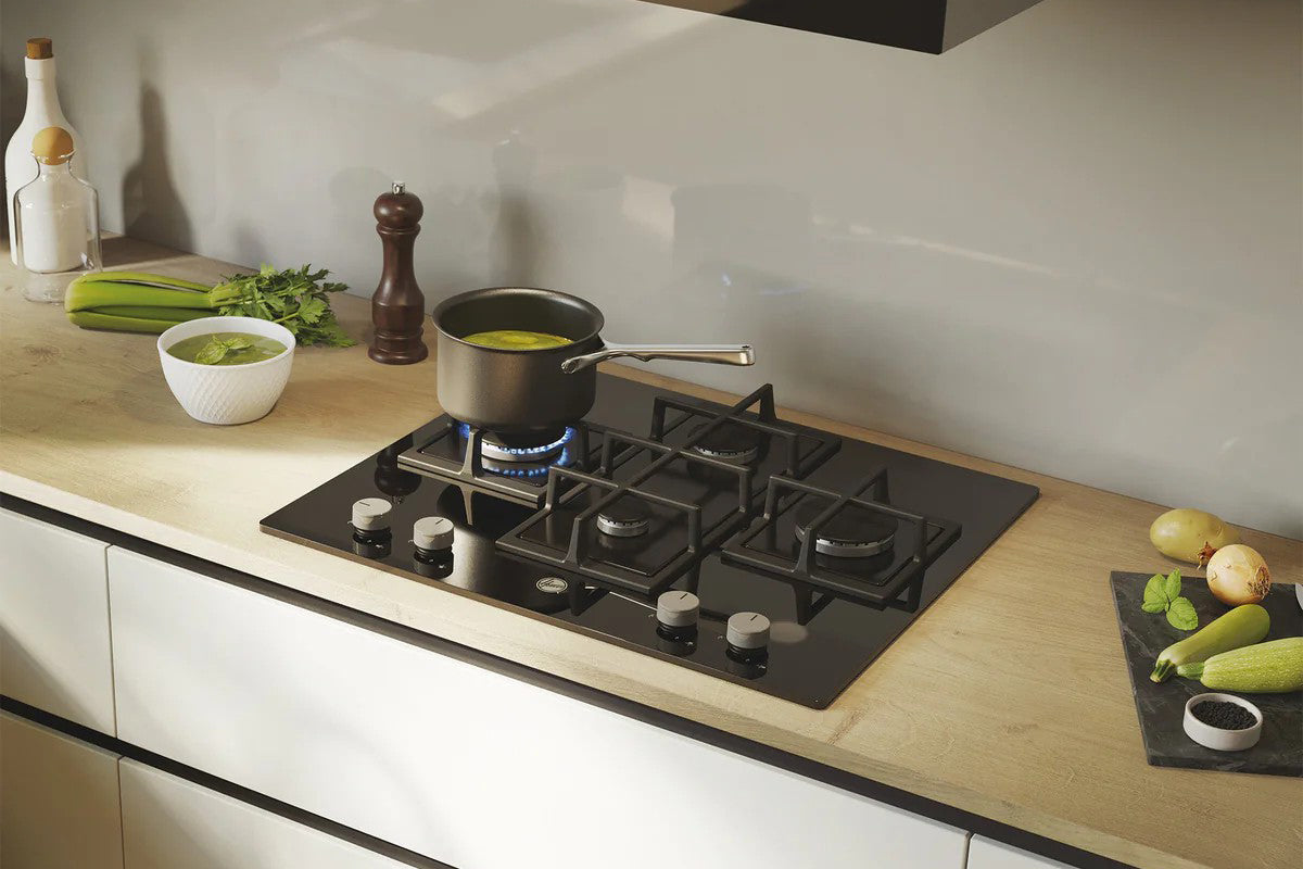 Hoover H-Hob 300 60cm 4 Burner Gas Hob Black