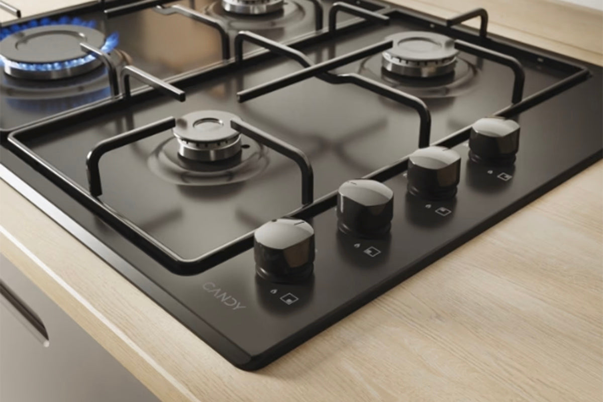 Candy Idea 60cm 4 Burners Gas Hob Black
