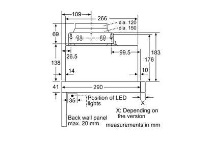 Bosch Series 2 Built-in Telescopic 60cm Cooker Hood