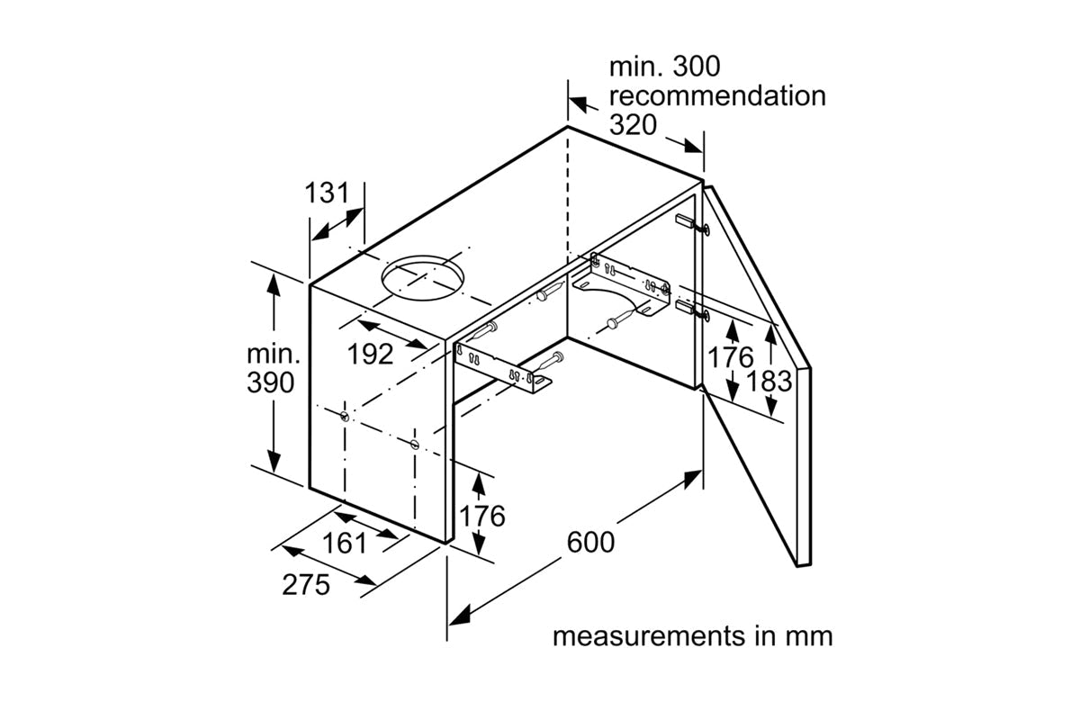 Bosch Series 2 Built-in Telescopic 60cm Cooker Hood