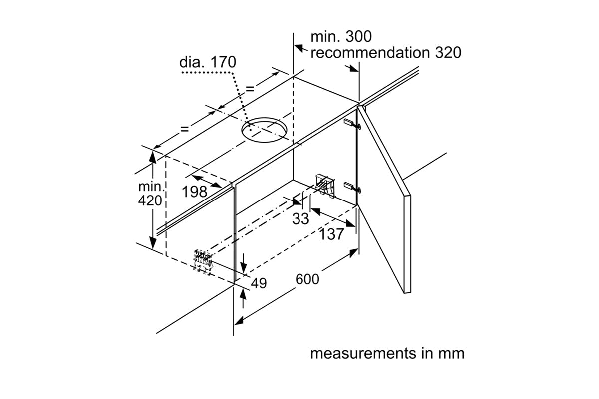 Bosch Series 4 Built-in Telescopic 60cm Cooker Hood