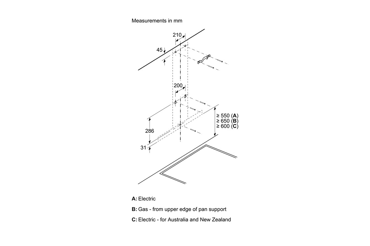 Bosch Series 2 Wall-mounted 60cm Cooker Hood