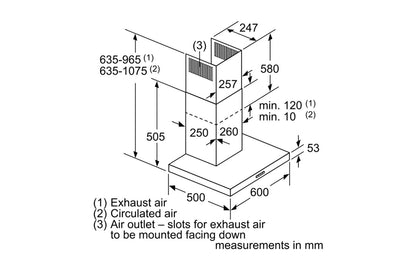 Bosch Series 2 Wall-mounted 60cm Cooker Hood