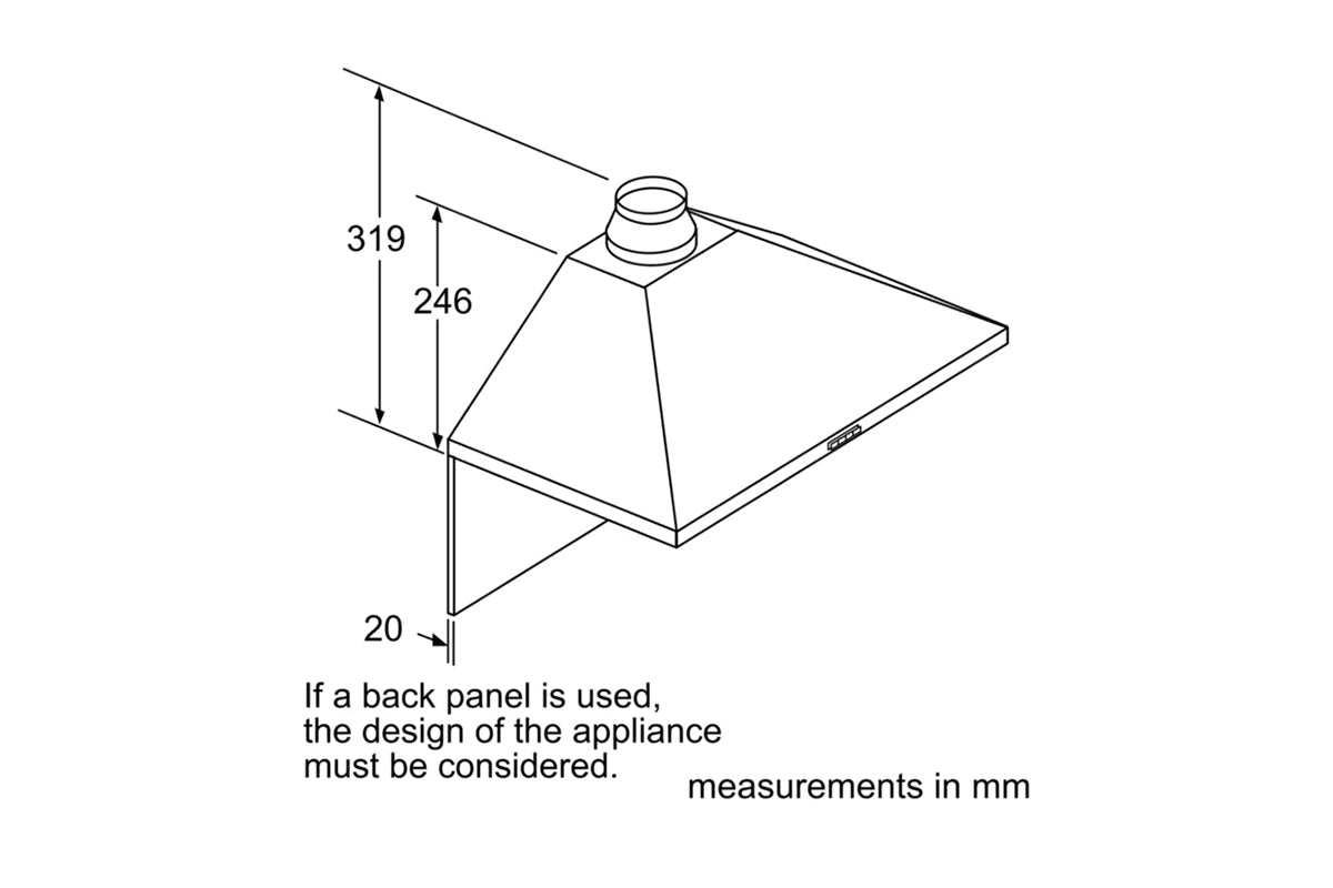 Bosch Series 2 Wall-mounted 60cm Cooker Hood