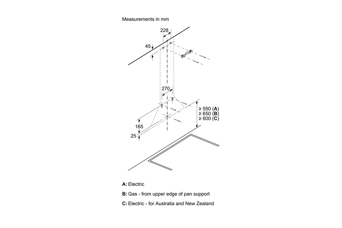 Bosch Series 2 Wall-mounted 60cm Cooker Hood