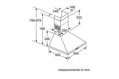 Bosch Series 2 Wall-mounted 60cm Cooker Hood